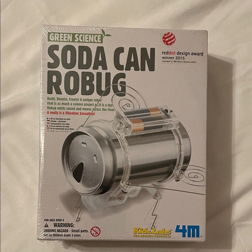 Green Science Soda Can Robug